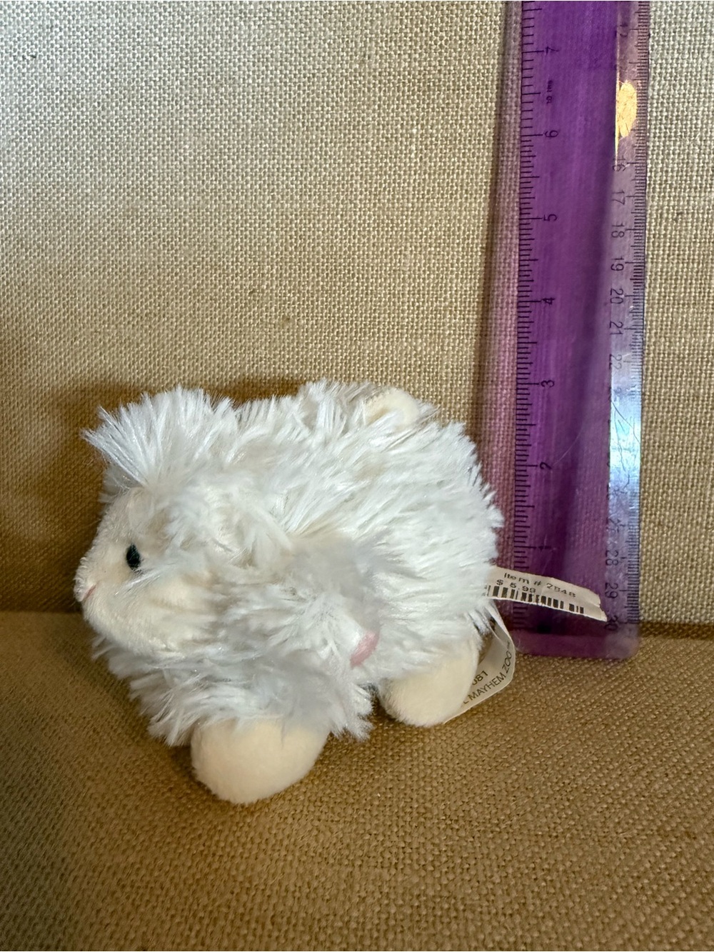 Plush White Sheep Stuffed Animal - Soft Cuddly Toy